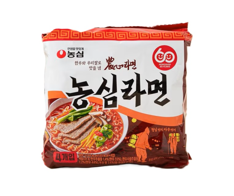 농심) 농심라면 (멀티) 124G X 4개 - MD : Natalie Yun