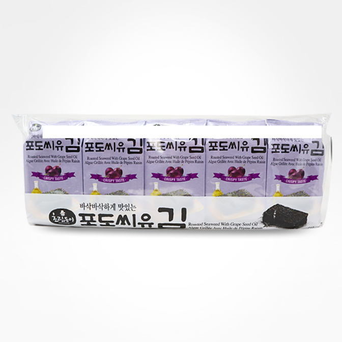 Choripdongi Grape Seed Oil Lunch Seaweed 10 Packs