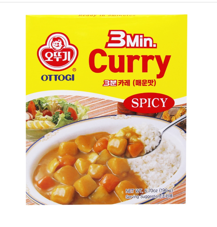 Ottogi 3-Minute Curry (Hot & Spicy) 190G