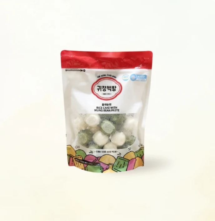 Gwijeong Rice Cake House Jeolpyeon with Red Bean Filling 500g (1.1Lb)
