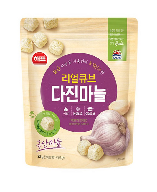 사조해표 리얼큐브 다진 마늘(한국산) 23G