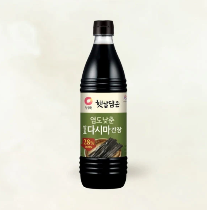 청정원 햇살담은 염도 낮춘 발효 다시마 간장 840ml - MD : Natalie Yun