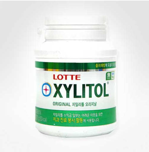 Lotte Xylitol Apple Mint Gum (Bottle) 100G